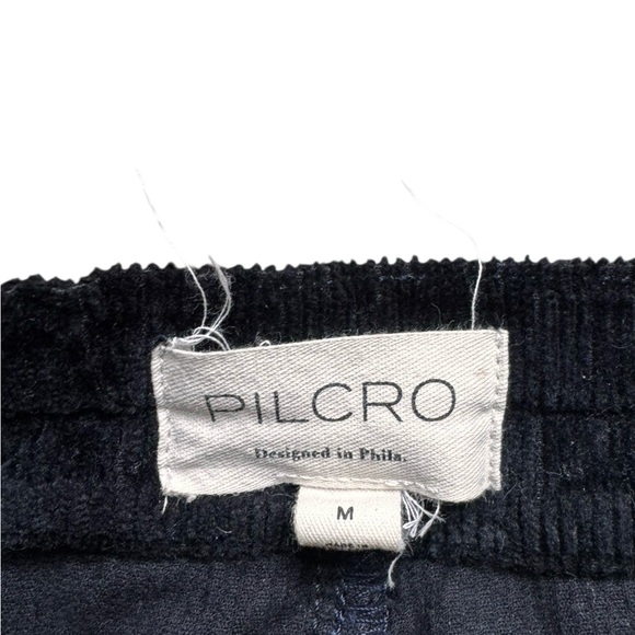Pilcro Izzie Relaxed Barrel Corduroy Pull On Pants Medium Black - Picture 3 of 7